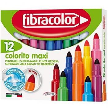 Fibracolor 12 colores Punta Gruesa