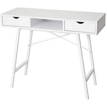 Table console design MENDLER HWC-E92, 100x40cm, blanc