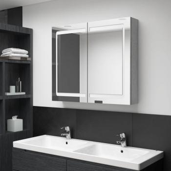 Armoire de Salle de Bain avec Miroir LED 80x12x68 cm