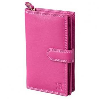 Cranberry Pink Medium Leather Tab Purse