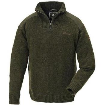 Pinewood Hurricane Sweater Dunkelgrün Melange