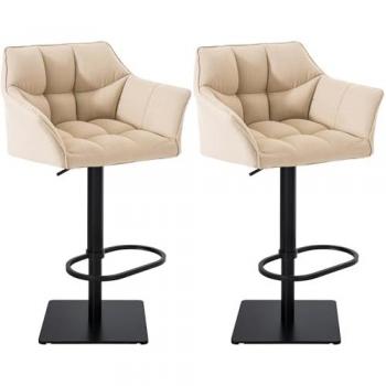 Damaso Barhocker Set (2 Stück), höhenverstellbar und gepolstert