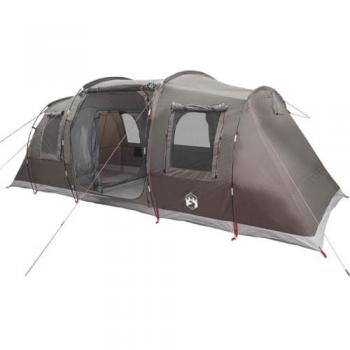 4-Person Brown Camping Tunnel Tent Waterproof