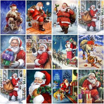 Paisaje Navideño 5D Santa Claus
