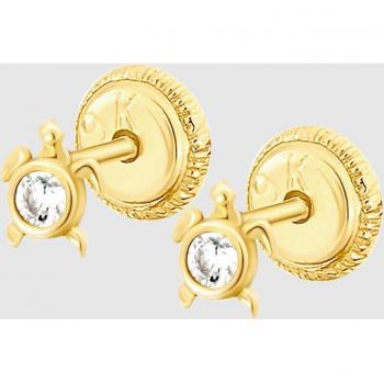 Pendientes de oro 9K para niña Time Road HIN00040 con diseño de animales