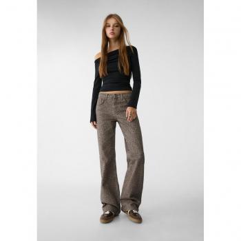 Stradivarius Pantaloni 40 straight leopardati