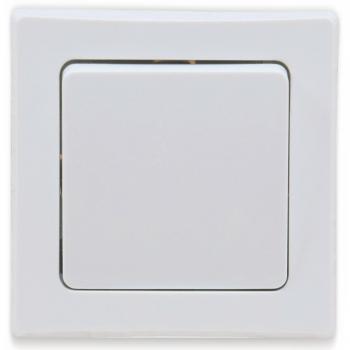 ChiliTec DELPHI Wechsel-Schalter, UP, weiß 250V AC / 10A, inkl. Rahmen, Klemmanschluss