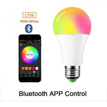 Bunte RGBW LED-Lampe E27 5W 10W 15W mit Fernbedienung