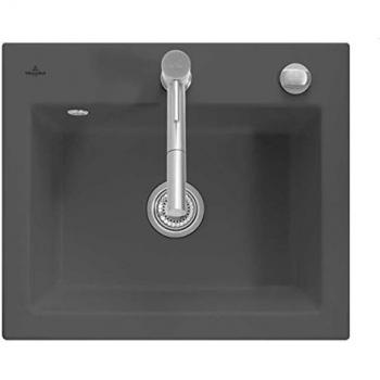 Villeroy & Boch Subway 60 S Plano con Fregadero Empotrado en Reconstituida Grafito