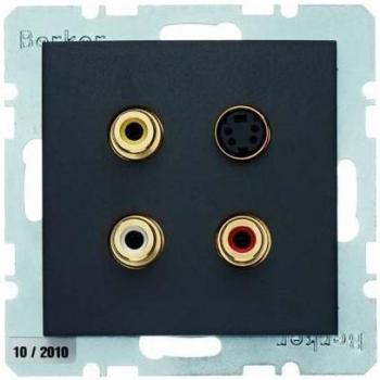 Toma 3xCinch Anschluss antracita