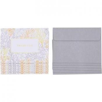 12PCS Thank You Card Set with Gold Foil and Envelopes