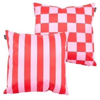 Green & Pink Waterproof Floor Mat Duo – 43 cm × 43 cm Checkerboard Design