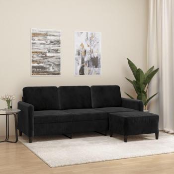 Elegancia Moderna 180 cm Sofá y Taburete