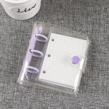 Mini Classeur 3 Trous en PVC Transparent Coloré