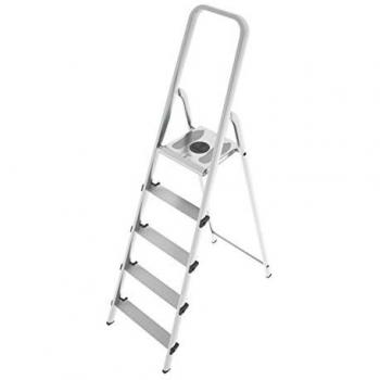 Colombo Scala Stark 5 gradini in alluminio, capacità 150 kg, con gradini e piedini antiscivolo, conforme alla norma EN131