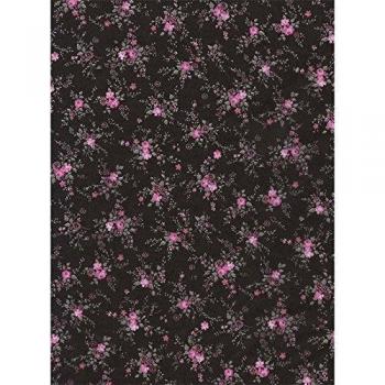 Décopatch Papier n° 570 Lot de 20 Feuilles (395 x 298 mm, idéales pour Vos papmachés) Blanc Rose/Rose Noir