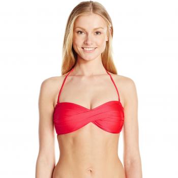 Seafolly Damen Trägerloser Bikini-Set, Einfarbig Gr. S, Rot