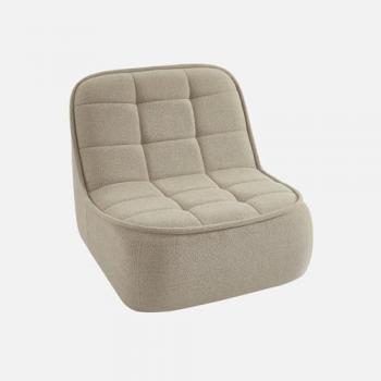 Boni Bouclette Texturée 1 Place Beige – L93 x P104 x H85