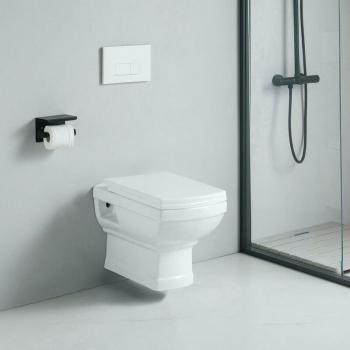 Cuvette WC Mechell style rétro en céramique