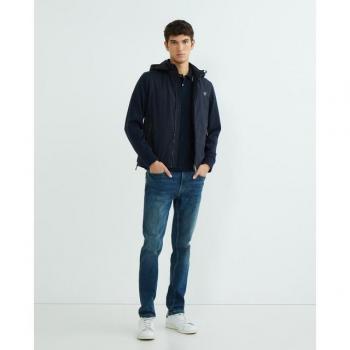 Chaqueta Entretiempo: Versión Azul Oscura para Hombres