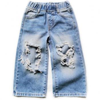Frühling Sommer Mädchen Jeans Baby Hosen Breite Leggings 2-9 Jahre