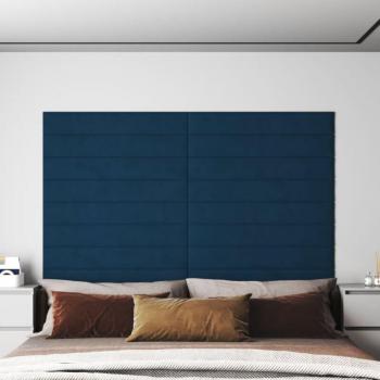 Paneles Terciopelo Azul 90x15