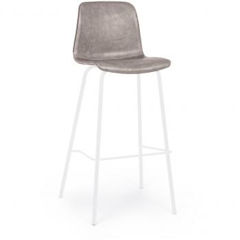 Sgabello bar in ecopelle beige modello Kyra 39 x 44 x 103,5