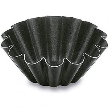 Lacor Flanero Rizado Movil Aluminio Antiadherente, Negro, 18 Ø