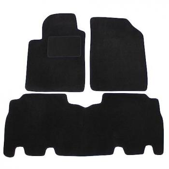 Tapis intérieur velours noir sur mesure Toyota Yaris Verso (1999‑2006) – Pack 4 pièces – Fitting précis – Zone pédale renforcée