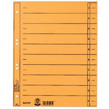 Intercalaires de classement Numeric tab index Jaune