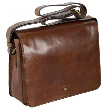 The Bridge Story Uomo Brown Leather Messenger 32 cm