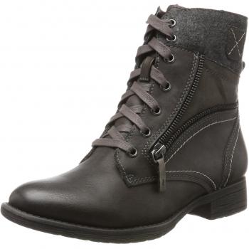 Jana Damen Combat Boots 25217, Graphit, 41 EU