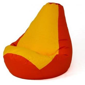 Sako bolso puf pera rojo-amarillo XL 130 x 90 cm