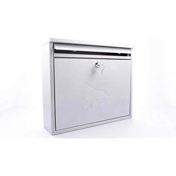 Burg-Wachter MB02S Elegance Wall Mounted Post Box, Silver