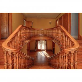 Piktorialer Treppenhaus‑Schloss‑Patio‑Arkade – Antik verlassener Ort (Papermoon Fototape, Vlies, 5 × 2,8 m)