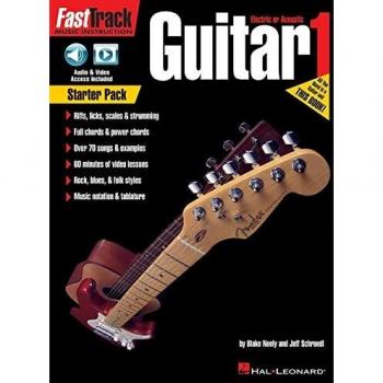 FastTrack Guitar Method: Starter Pack (Book/Online Audio & Video) (Fast Track Music Instruction