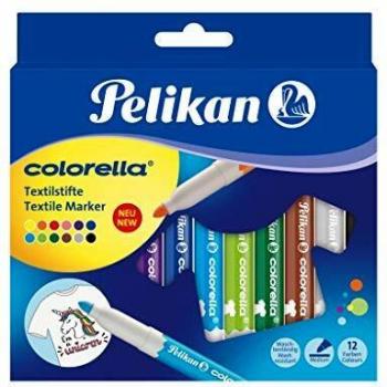 Set de Marcadores Textiles Pelikan Colorella 12 Colores