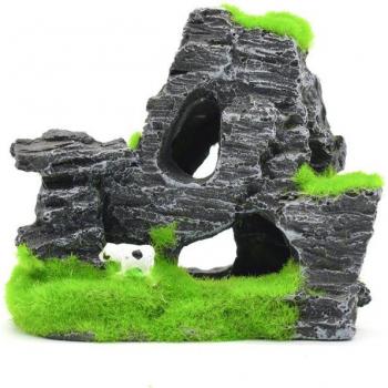 Moosfelsen für Aquarien mit Harz-Beflockung