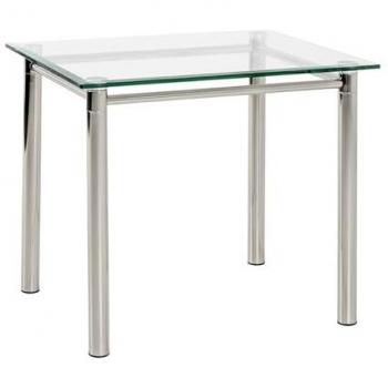 Table d'appoint design en verre trempé 60cm