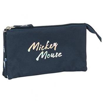 Estuche Triple Mickey Disney 22x30x12cm
