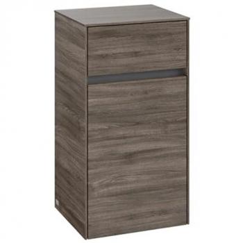 Collaro armoire latérale Villeroy et Boch, dimensions 40,4 x 74,8 cm, Chêne Pierre, charnière à gauche