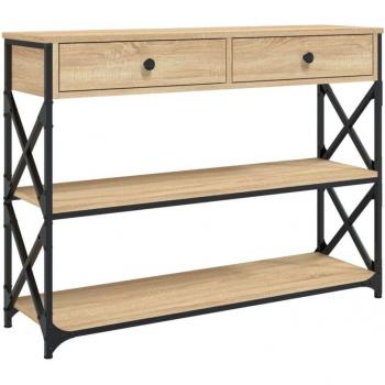 Console d'entrée design avec rangement en bois d'ingénierie et métal 100 x 28 x 75 cm