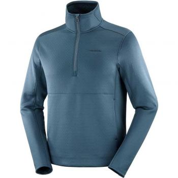 Polaire Salomon Essential Midfleece Zip Court Bleu Pâle
