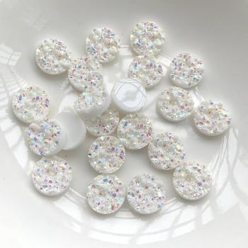 Mini PIEDRA DE CABUJÓN con Acabado Rhinestone, 12-16mm, 50 Unidades