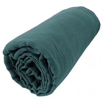 Sábana Ajustable Kaki 100% Gaze de Algodón 74 Hilos
