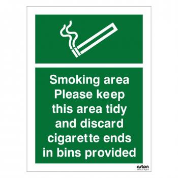 Cigarette Disposal Sign