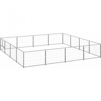 Vidaxl Perrera Estilo Maison du Monde, 16 m² de Acero Plateado