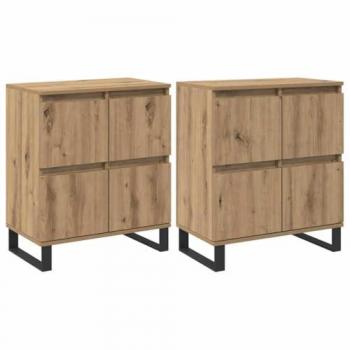 VidaXL Tavolino 2 unità quercia artigianale 120x35x70 cm