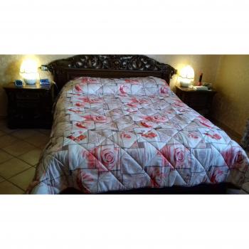 Coperchio Invernale Matrimonio Bicolore Double Face 250x260 Stampa + Tintura Piùone 2 Piazzette Anallergico 300g/m² Italia