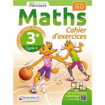 Cahier d'exercices iParcours maths 3e avec cours (édition 2022)
